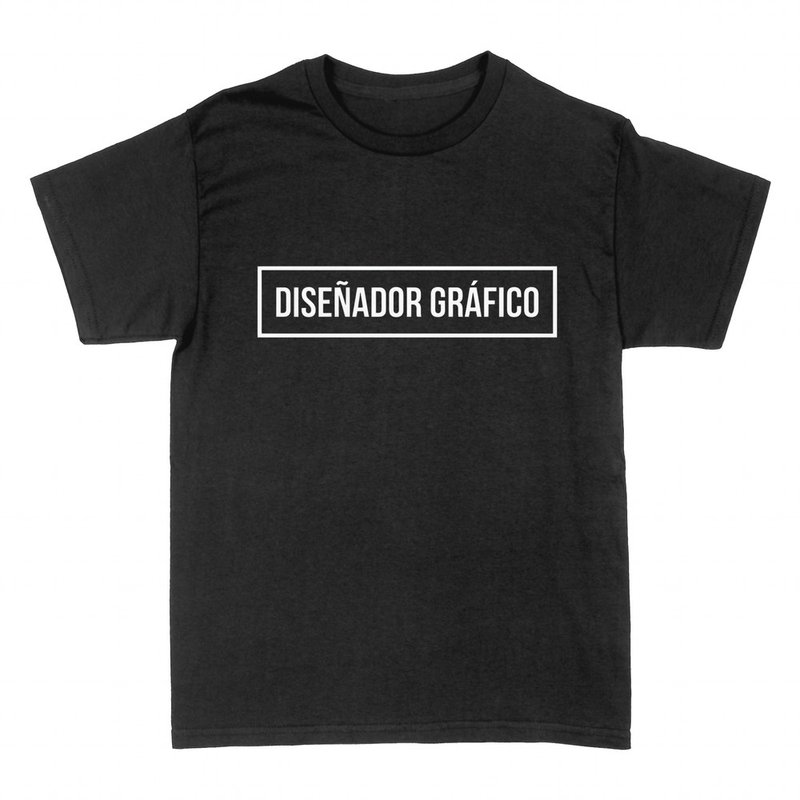 Camisetas: Dise&ntilde;ador gr&aacute;fico r&oacute;tulo enmarcado