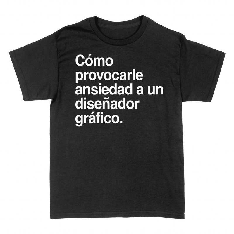 Camisetas: Ansiedad a un dise&ntilde;ador gr&aacute;fico