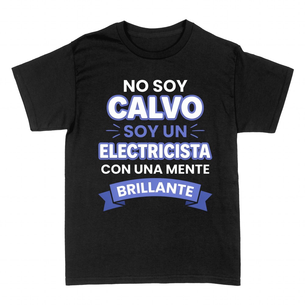 Camisetas: Electricista calvo de mente brillante