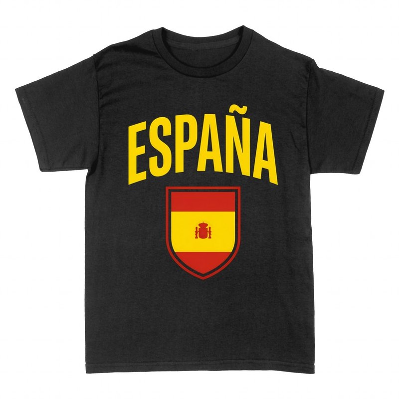 Camisetas: Espa&ntilde;a con escudo y bandera rojigualda