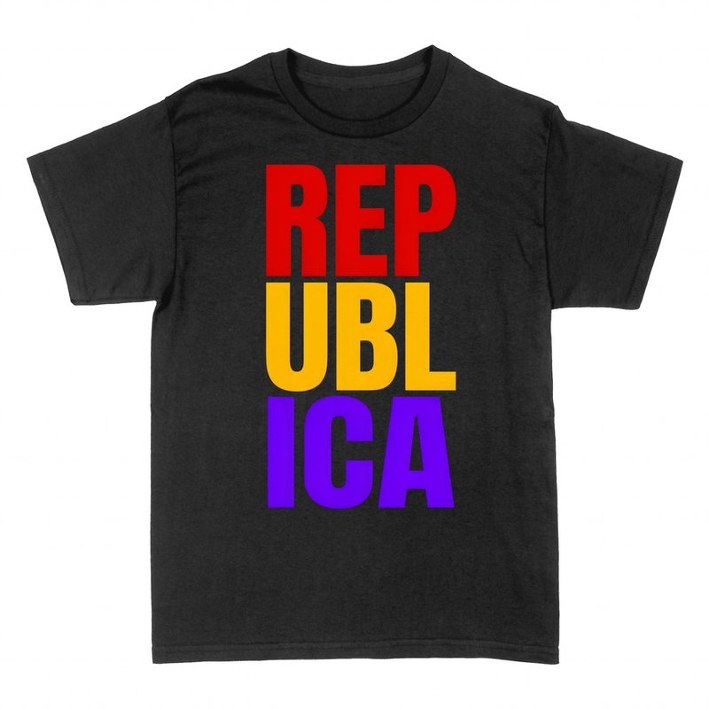 Camisetas: Rep&uacute;blica tricolor rojo amarillo morado