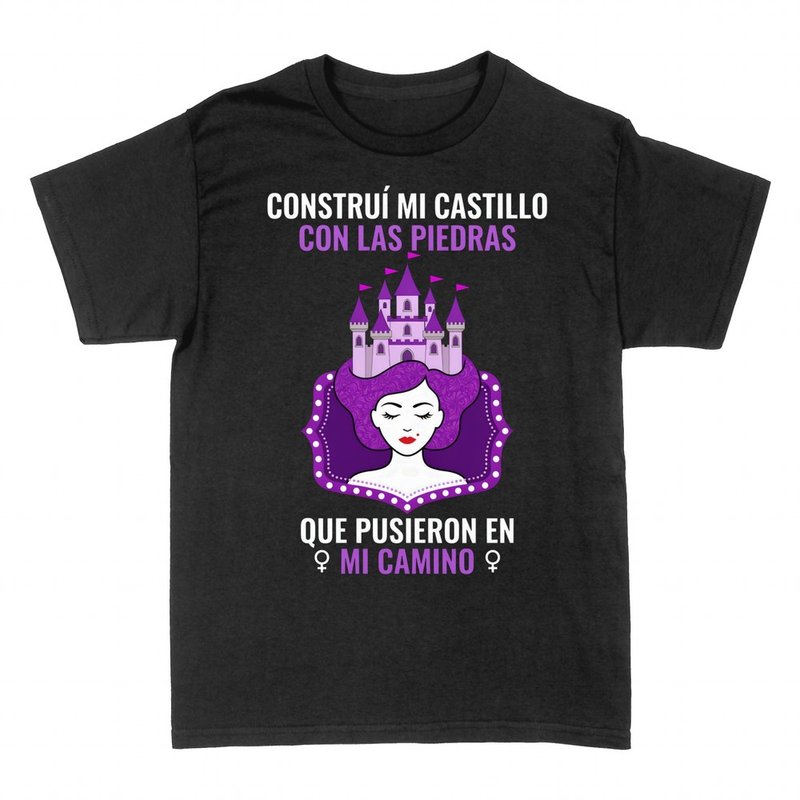 Camisetas: Castillo morado y frase feminista
