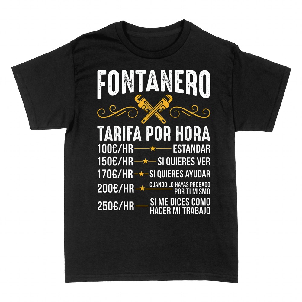 Camisetas: Fontanero tarifa por hora