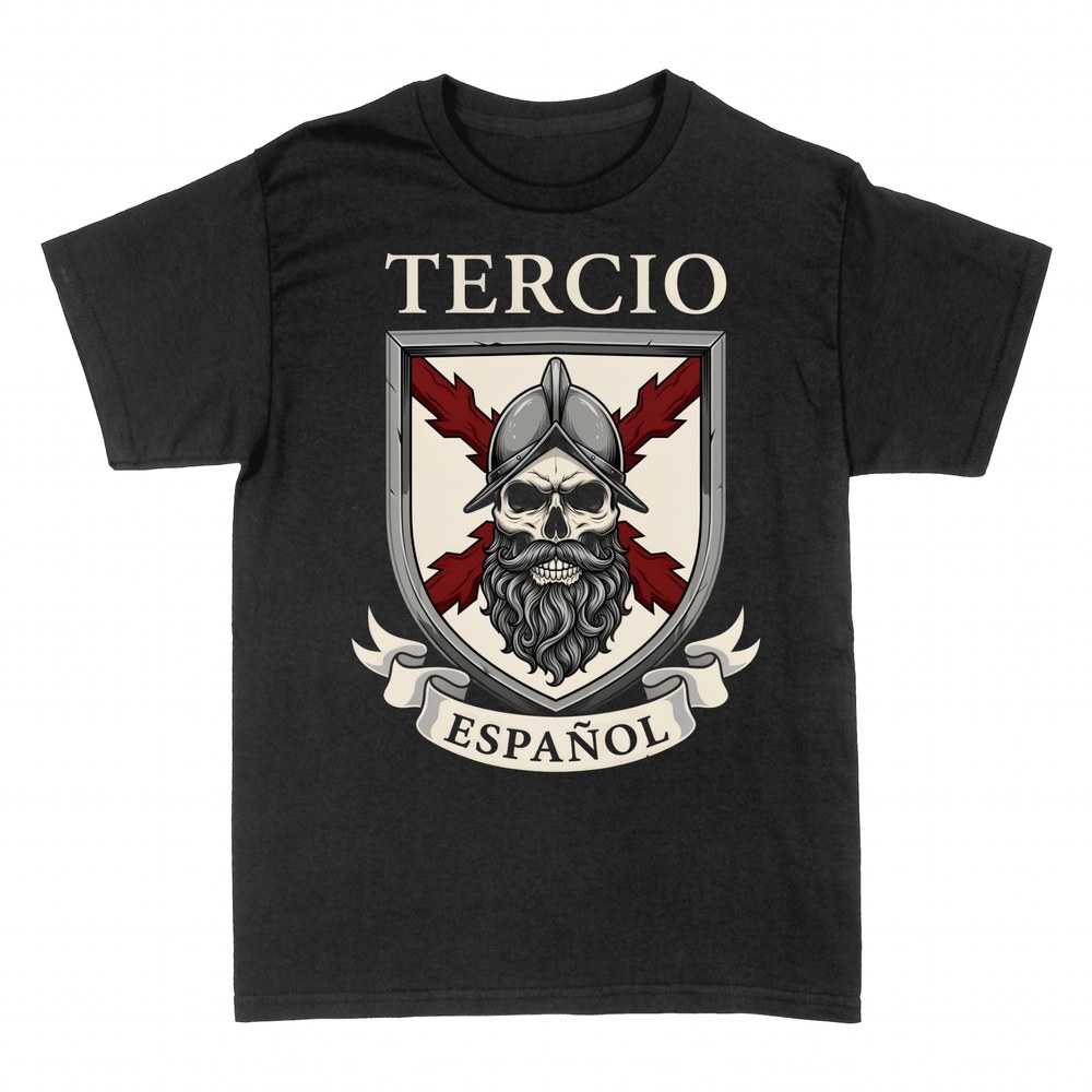 Camisetas: Tercio Espa&ntilde;ol: calavera con morri&oacute;n