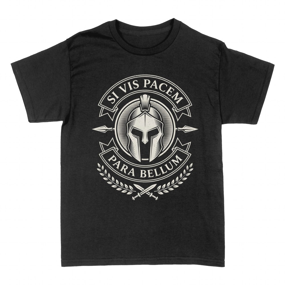 Camisetas: Si vis pacem para bellum casco espartano
