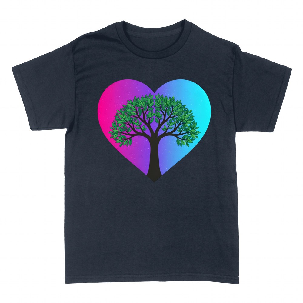 Camisetas: &Aacute;rbol de la vida en coraz&oacute;n