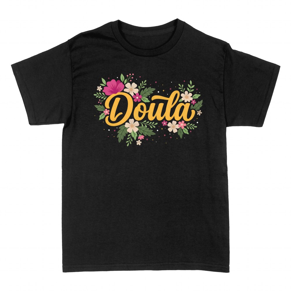 Camisetas: Doula floral acompanante de parto