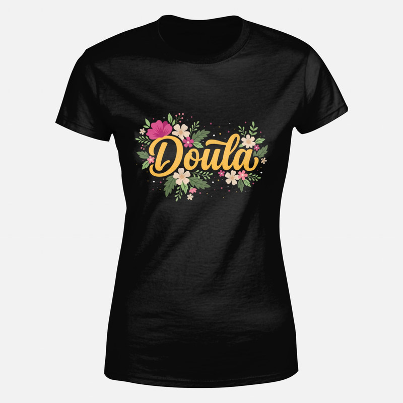 Camisetas: Doula floral acompanante de parto