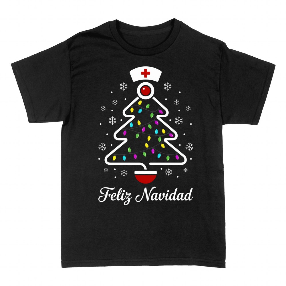 Camisetas: Feliz Navidad enfermera estetoscopio