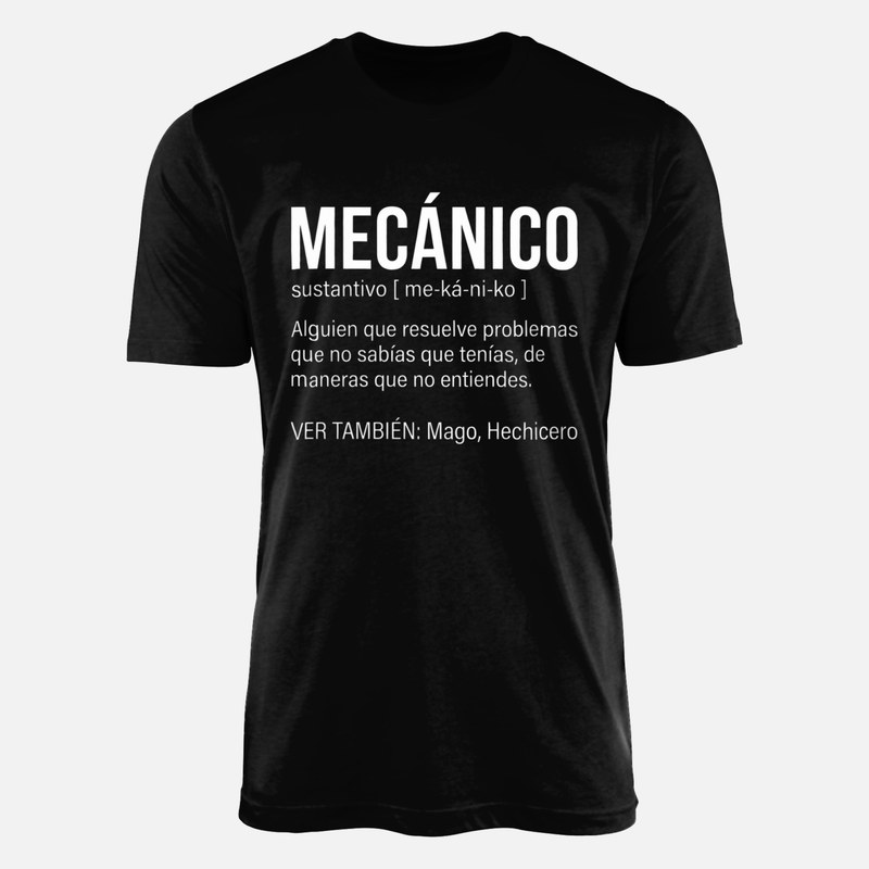Camisetas: Definici&oacute;n de mec&aacute;nico: ver tambi&eacute;n mago
