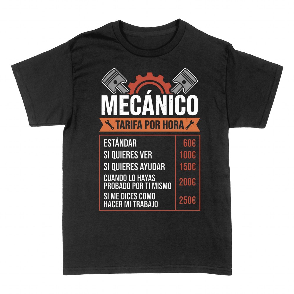 Camisetas: Mec&aacute;nico con tarifa por hora ascendente