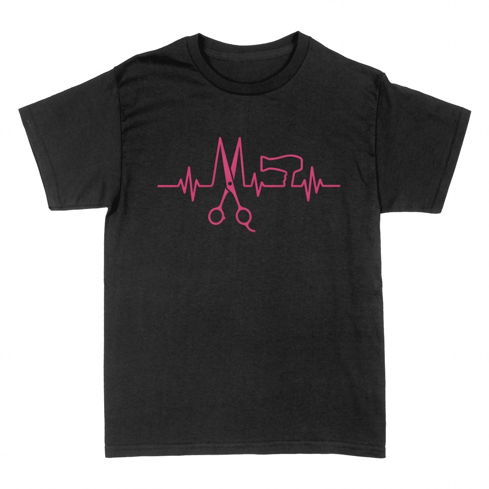 Camisetas: Latido peluquer&iacute;a con tijeras y secador