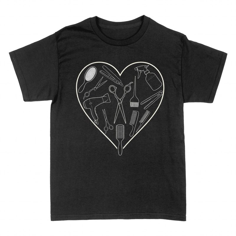 Camisetas: Coraz&oacute;n de herramientas de peluquer&iacute;a