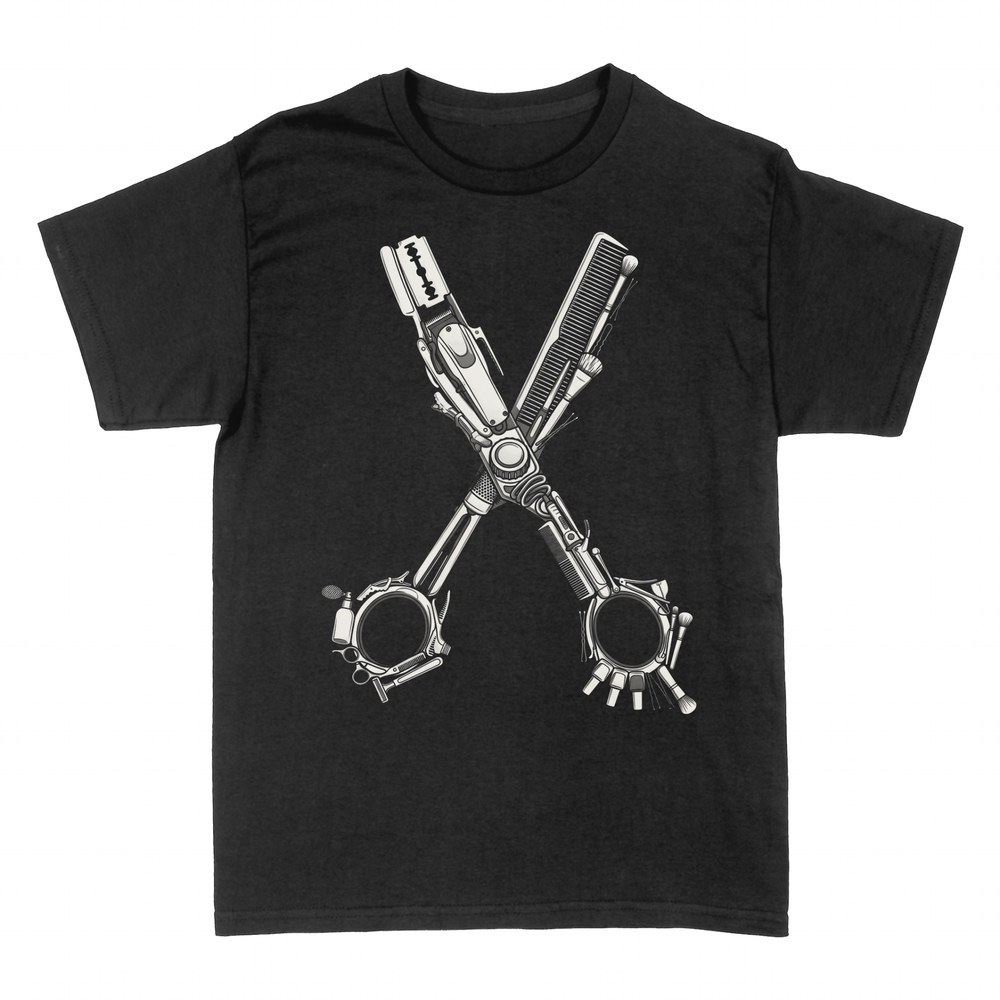 Camisetas: Herramientas de peluquero en forma de tijeras