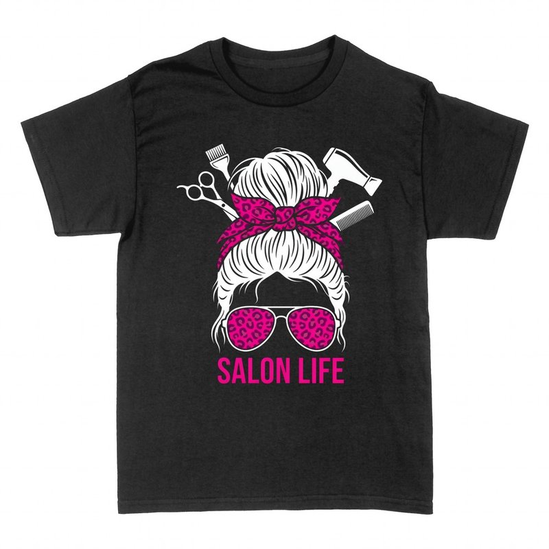 Camisetas: Salon Life peluquera mo&ntilde;o y tijeras