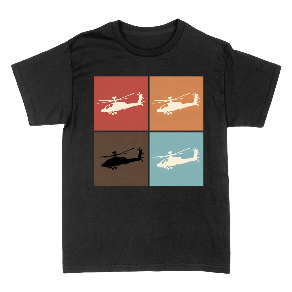 Camisetas: Helic&oacute;ptero Apache estilo pop art