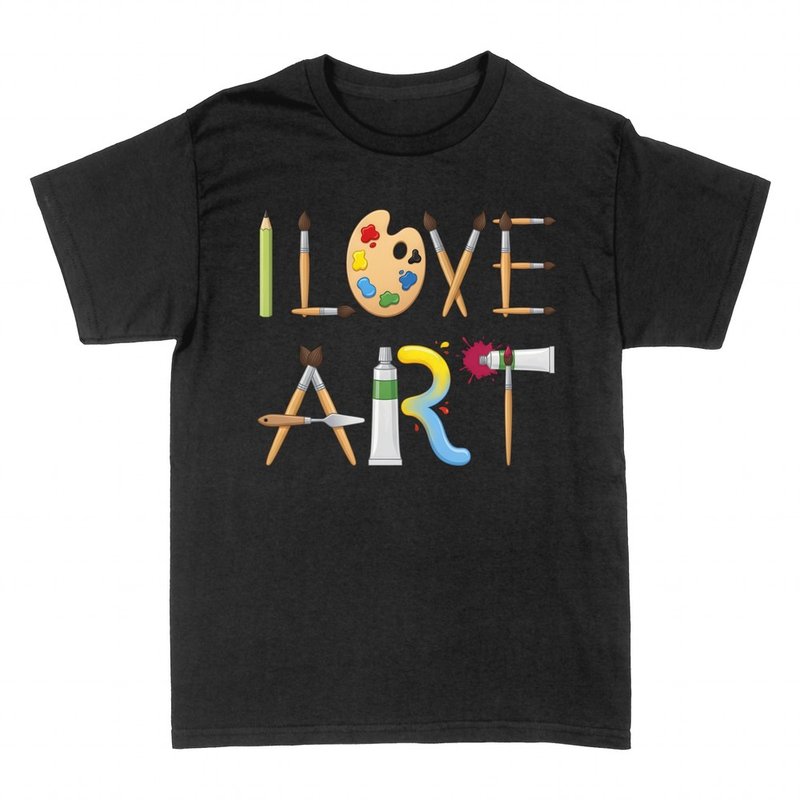 Camisetas: Me encanta el arte con pinceles y paleta