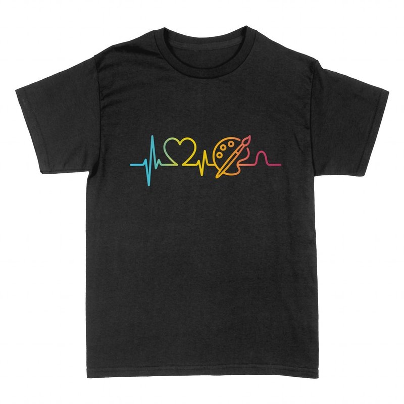 Camisetas: Latido de pintor con paleta y pincel