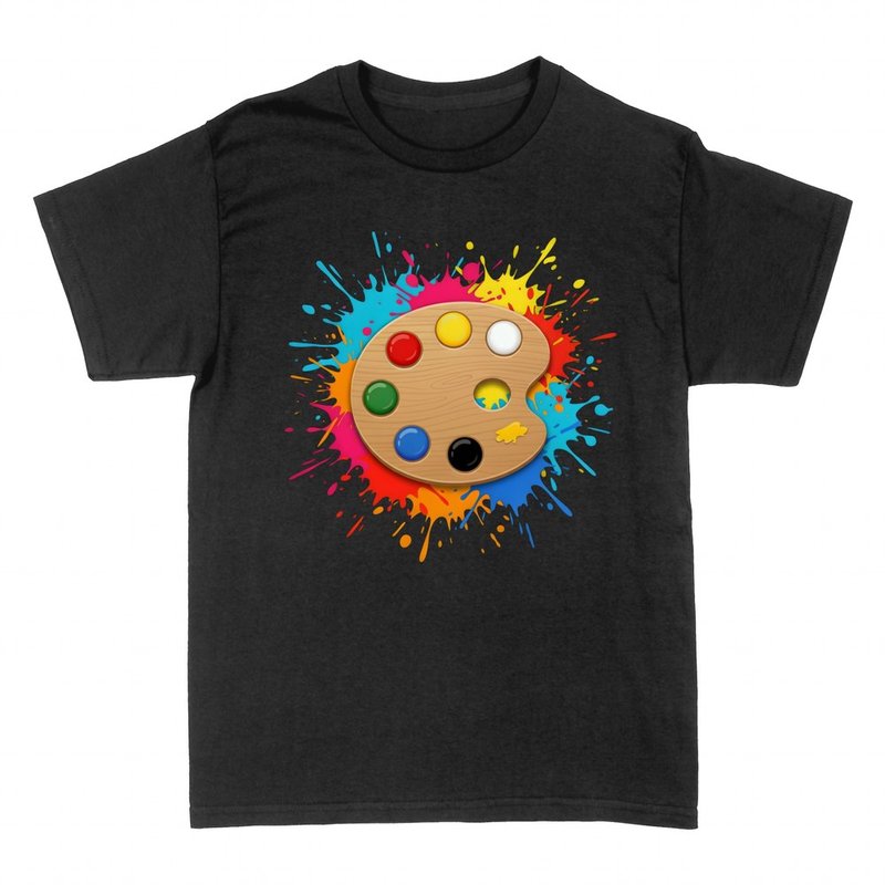 Camisetas: Paleta de pintor con explosi&oacute;n de colores