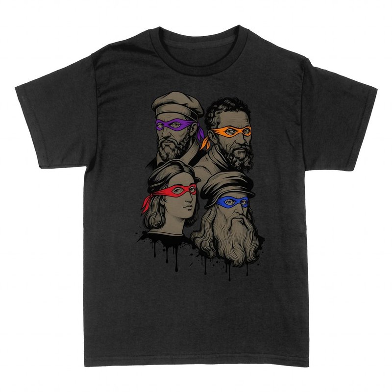 Camisetas: Maestros del Renacimiento con antifaz