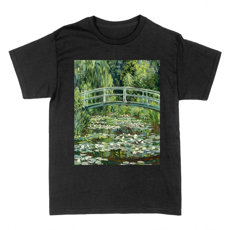 Camisetas: Puente japon&eacute;s y nen&uacute;fares de Monet