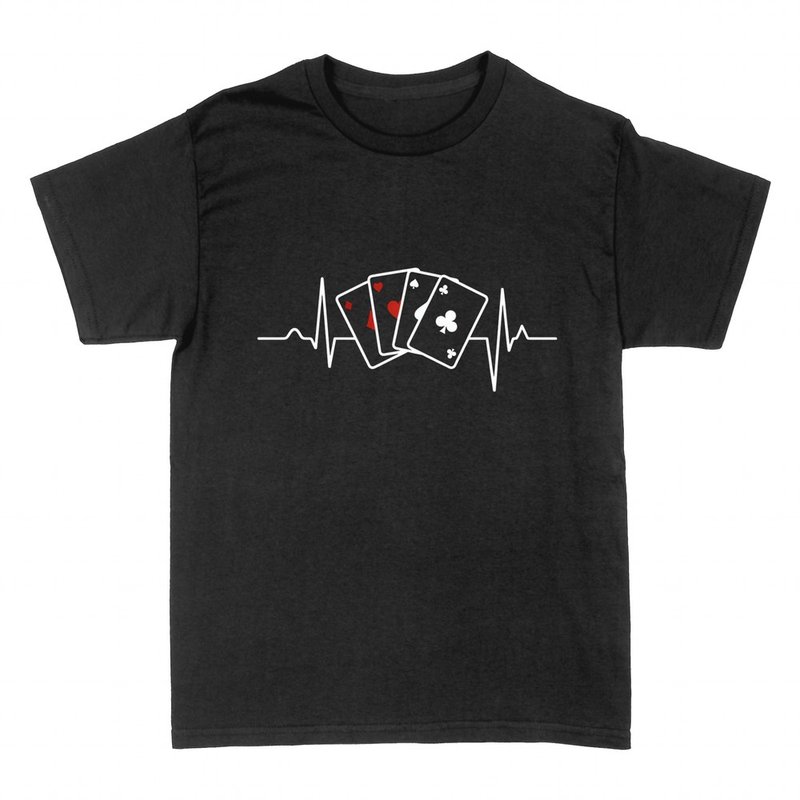 Camisetas: Latido de p&oacute;ker con cuatro ases