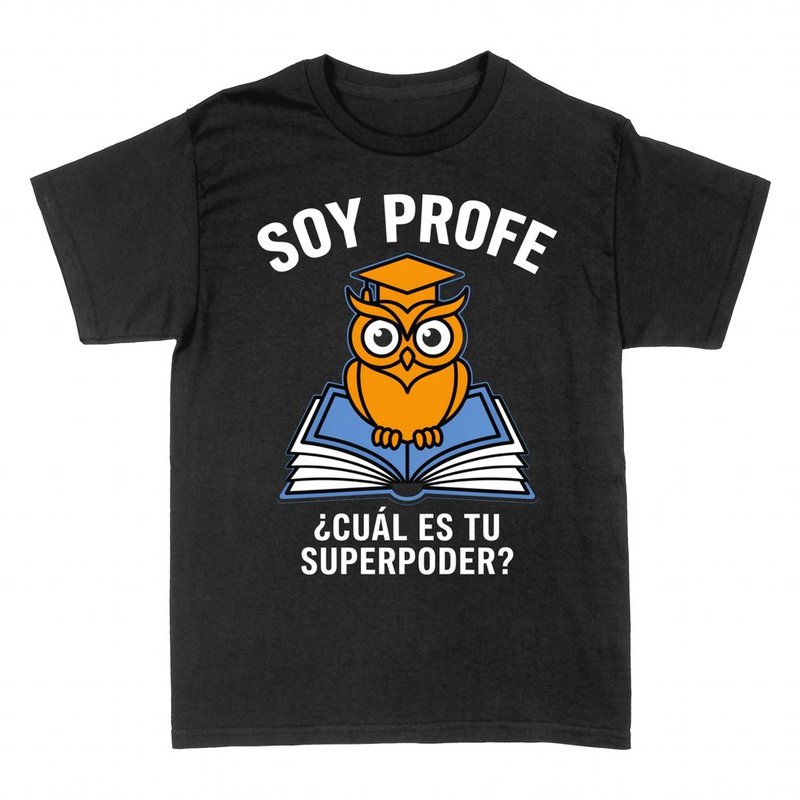 Camisetas: B&uacute;ho profe &laquo;&iquest;Cu&aacute;l es tu superpoder?&raquo;
