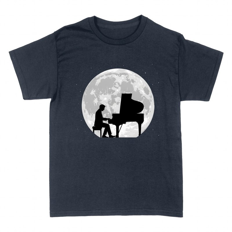 Camisetas: Pianista a la luz de la luna