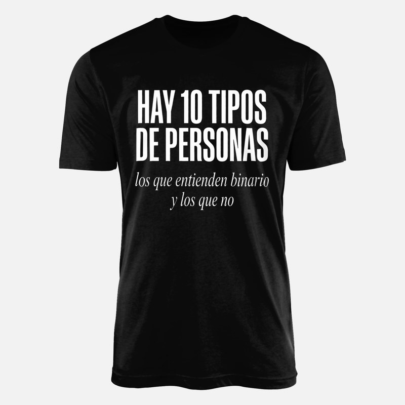 Camisetas: Hay 10 tipos de personas, binario o no