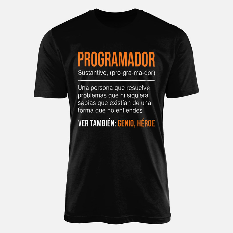Camisetas: Definici&oacute;n de programador, ver tambi&eacute;n genio