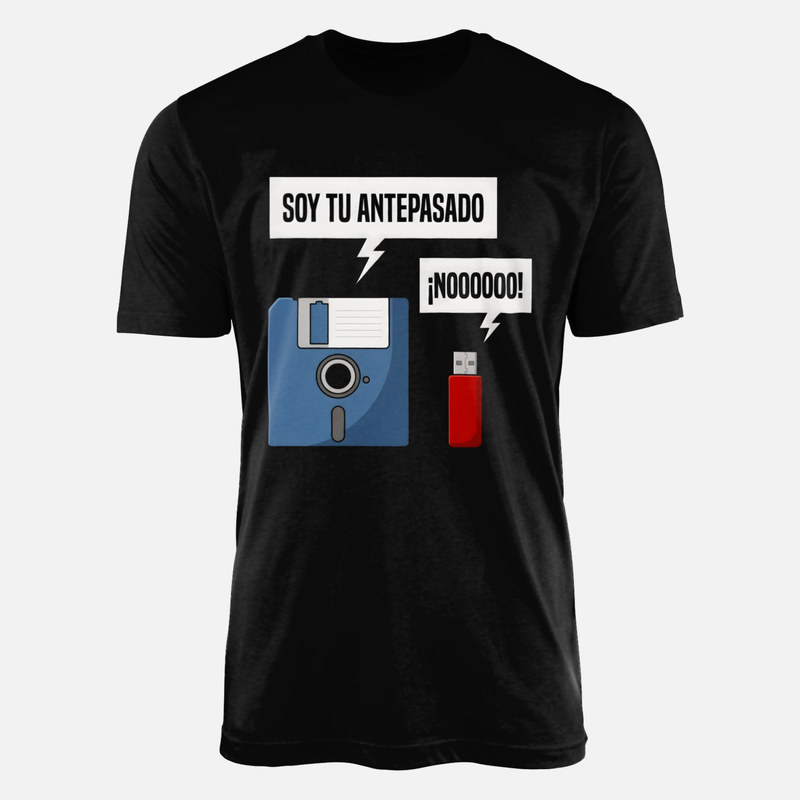 Camisetas: Soy tu antepasado, disquete y USB