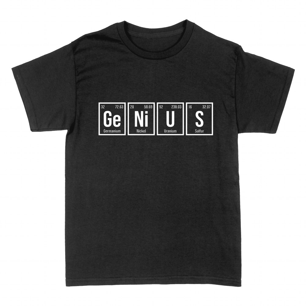 Camisetas: GENIUS con la tabla peri&oacute;dica