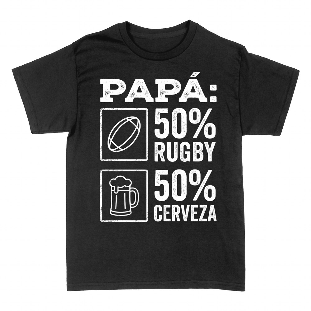 Camisetas: Pap&aacute; 50% rugby 50% cerveza