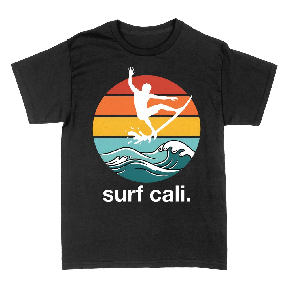 Camisetas: Surfista retro ola California 