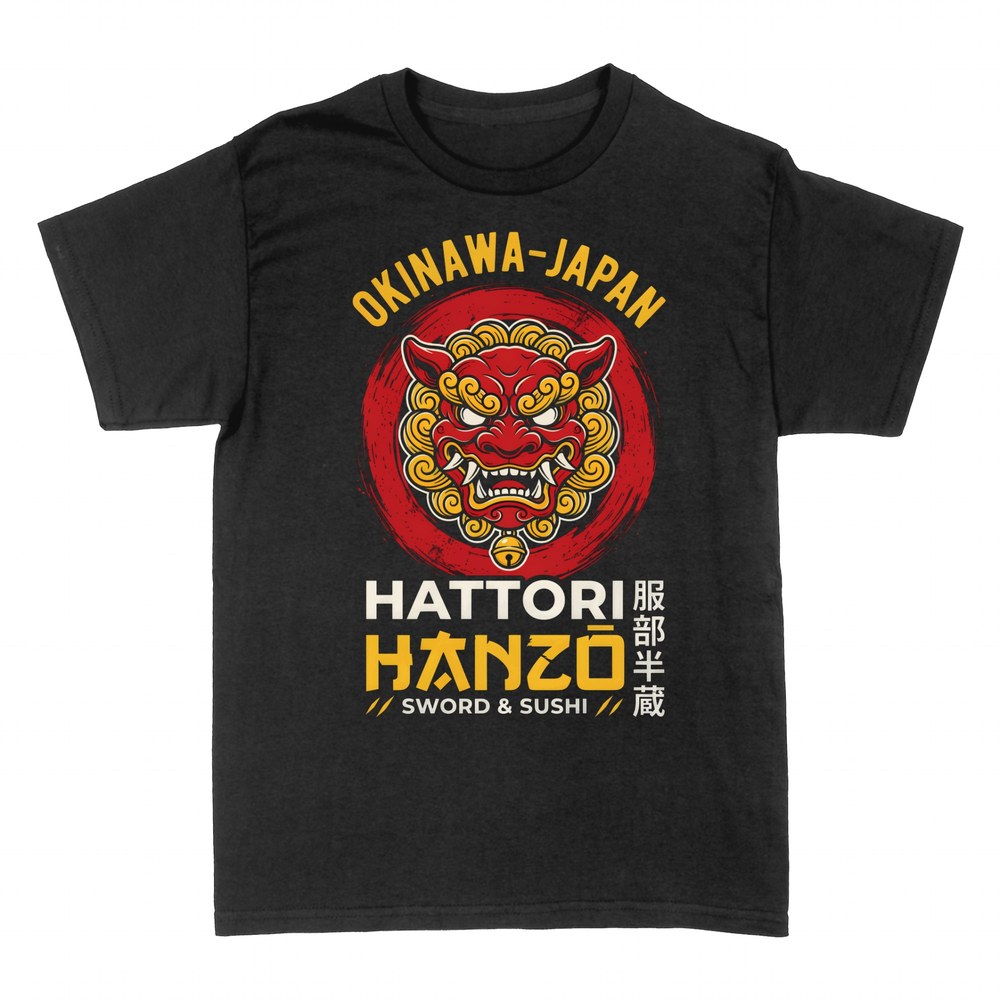 Camisetas: M&aacute;scara shisa Hattori Hanzo Okinawa