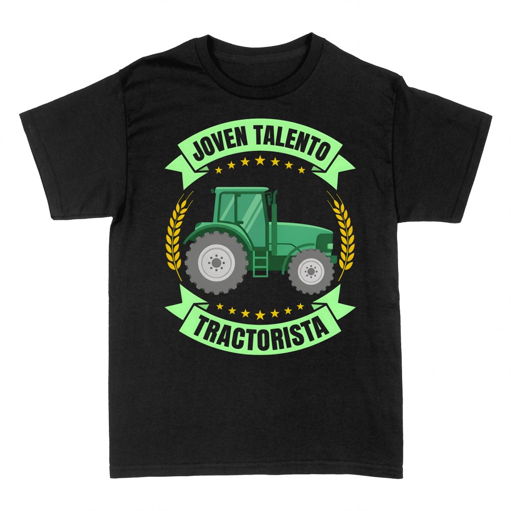 Camisetas: Joven talento tractorista, tractor verde
