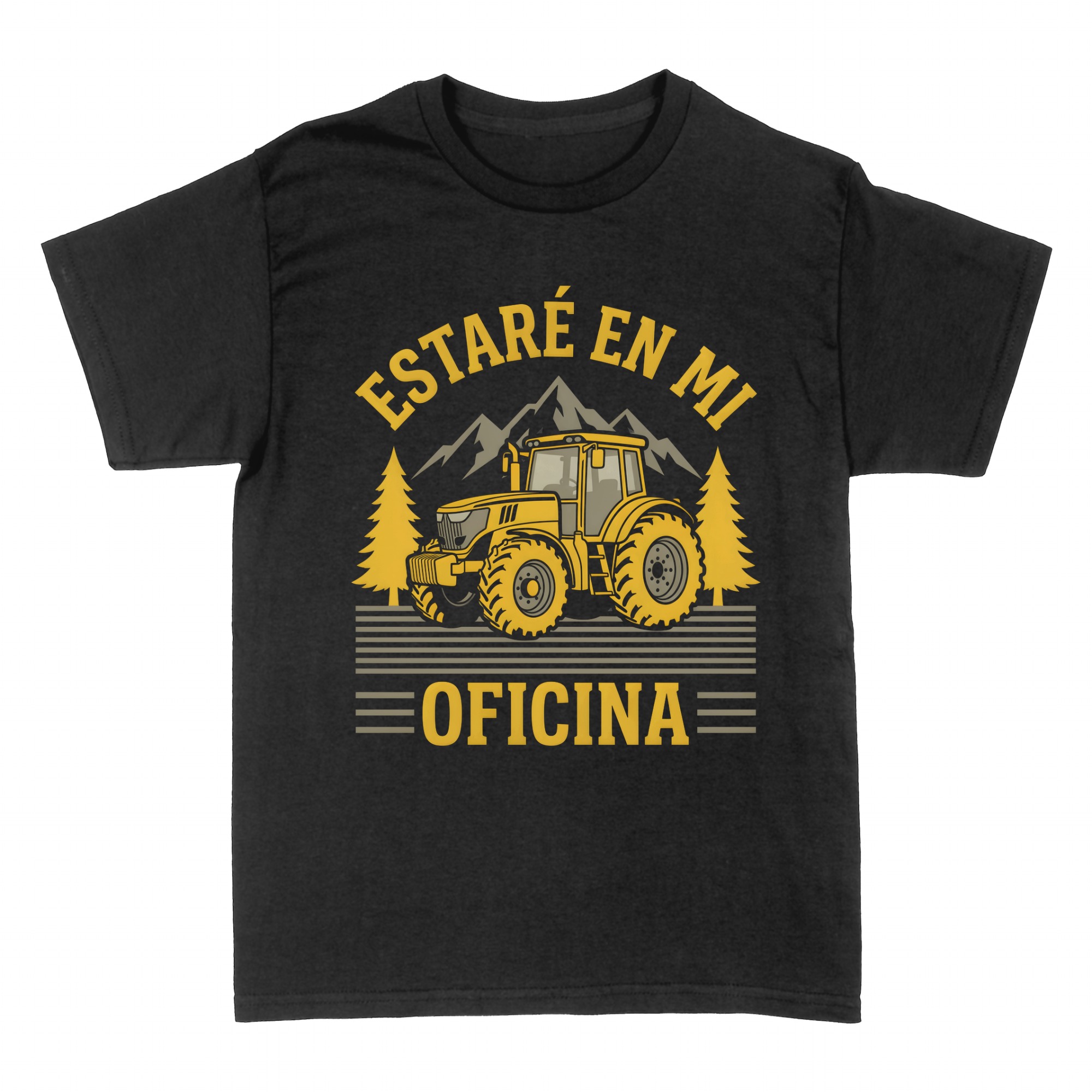 Camisetas: Estar&eacute; en mi oficina tractor
