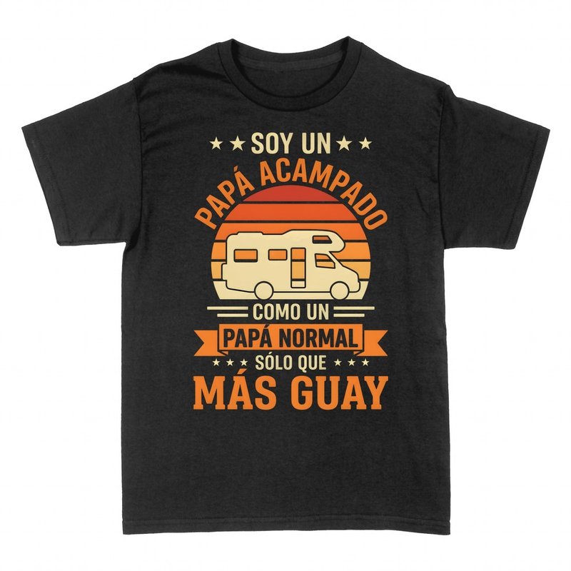 Camisetas: Pap&aacute; acampado m&aacute;s guay que lo normal