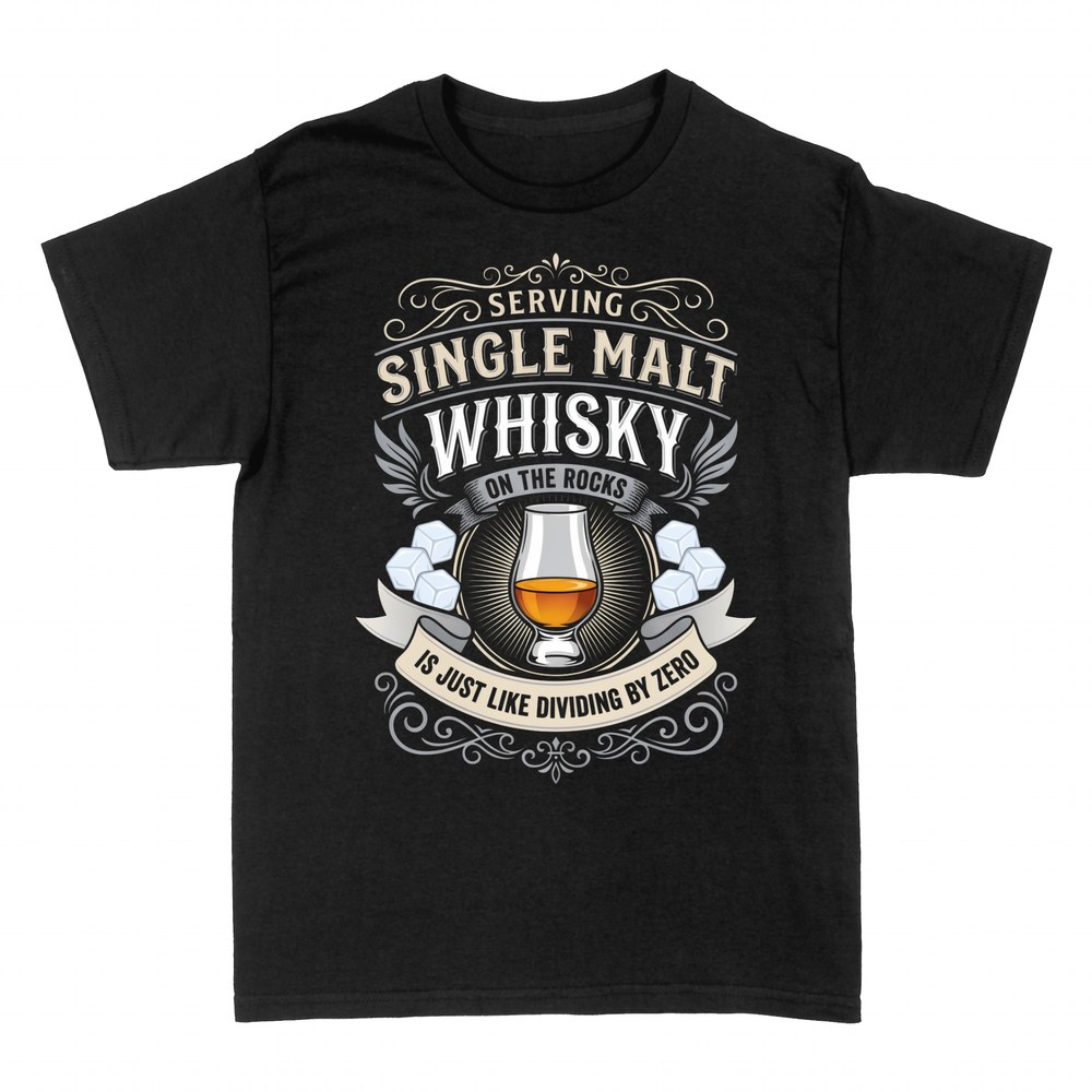 Camisetas: Single malt con hielo, dividir por cero