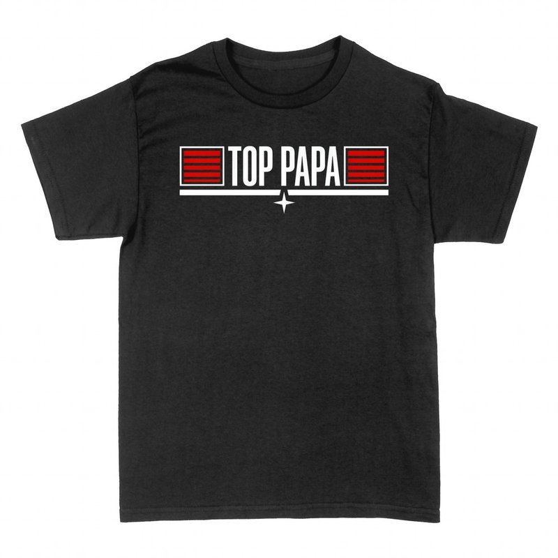 Camisetas: Top Papa con galones e insignia militar