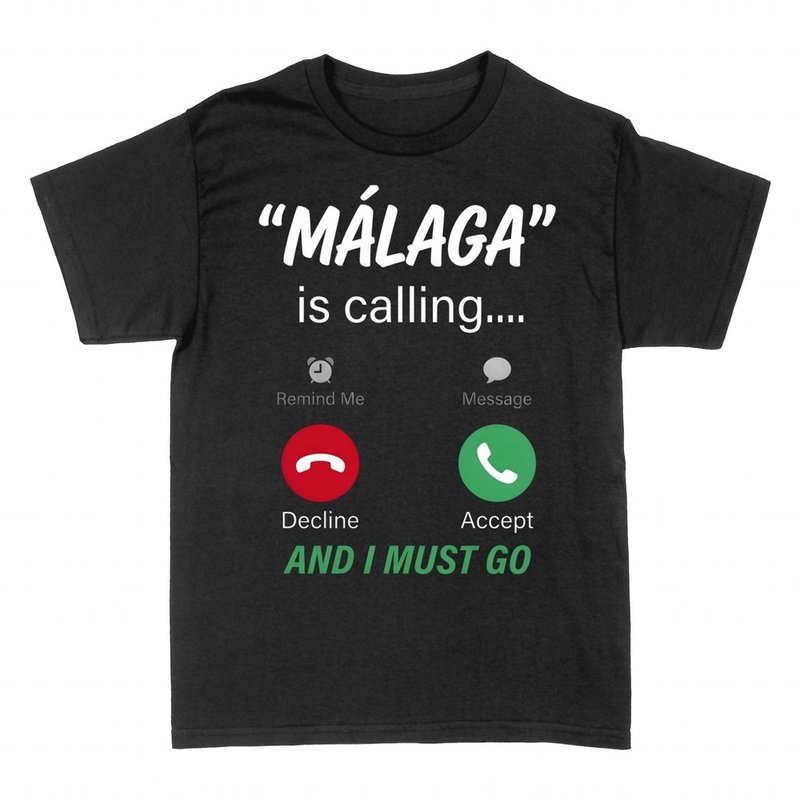 Camisetas: M&aacute;laga me llama, pantalla de llamada