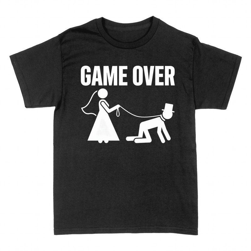 Camisetas: Game Over novia con novio atado