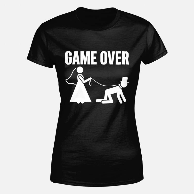 Camisetas: Game Over novia con novio atado