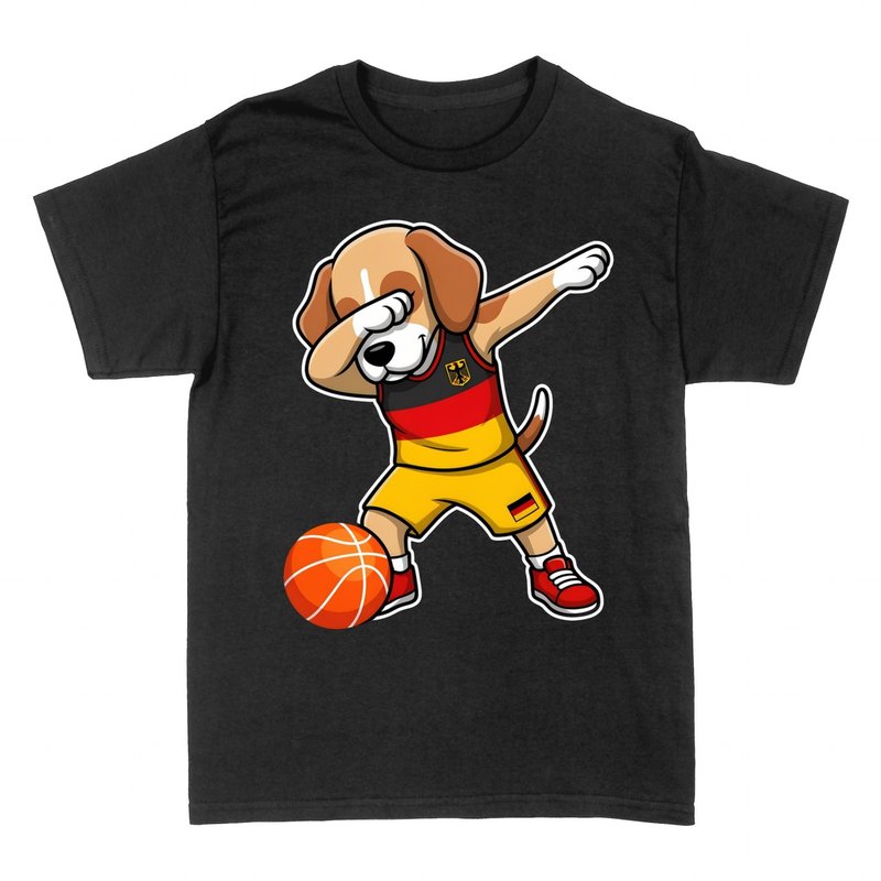 Camisetas: Perro Dabbing Alemania Baloncesto