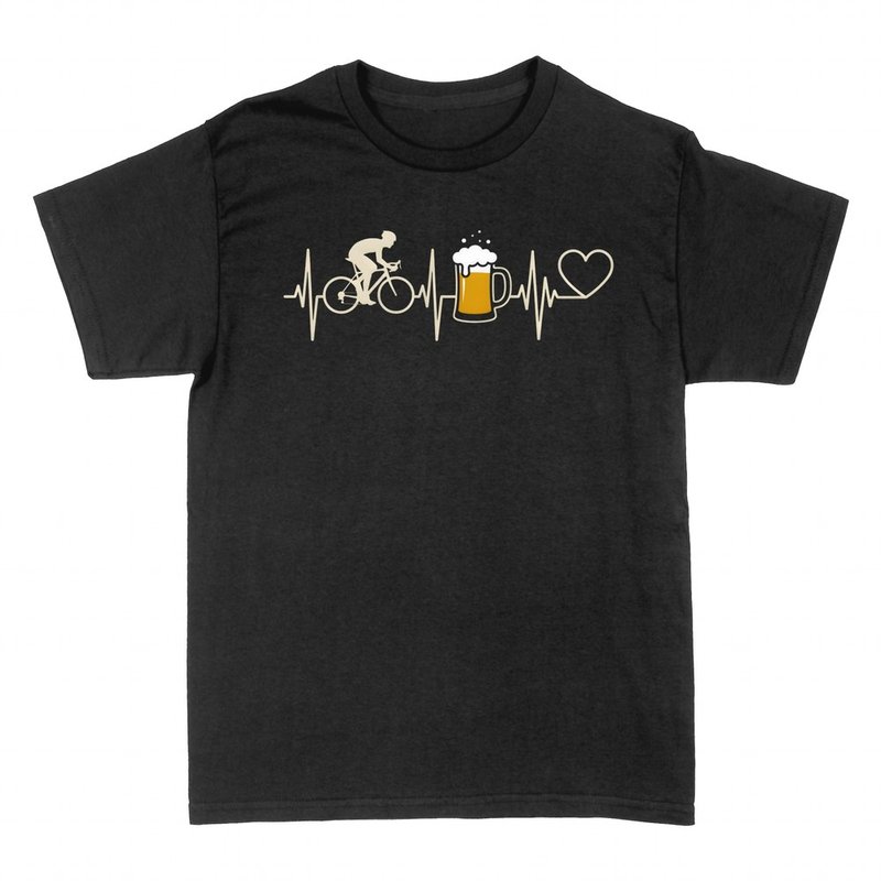 Camisetas: Latido ciclista con bici y cerveza