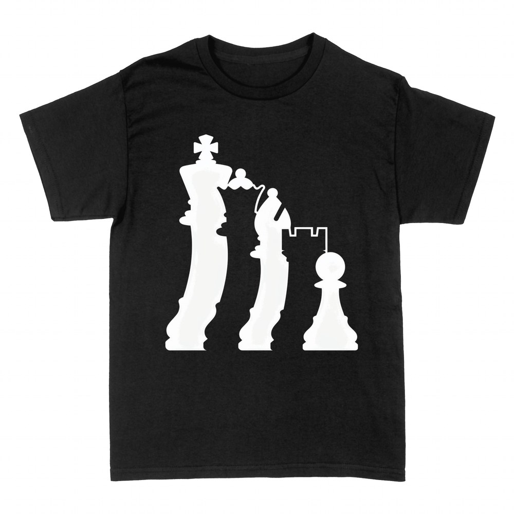 Camisetas: Piezas de ajedrez silueta minimalista