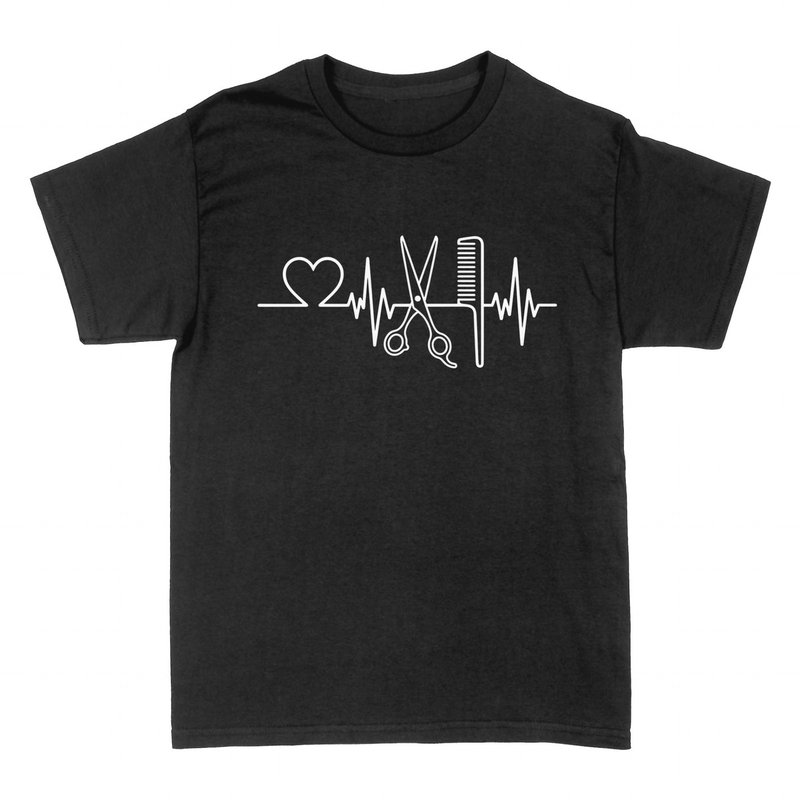 Camisetas: Peluquero Latido Coraz&oacute;n Tijeras Peine