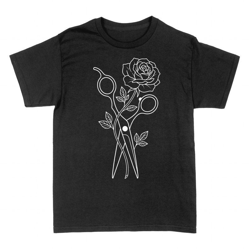 Camisetas: Tijeras de Peluquer&iacute;a con Rosa