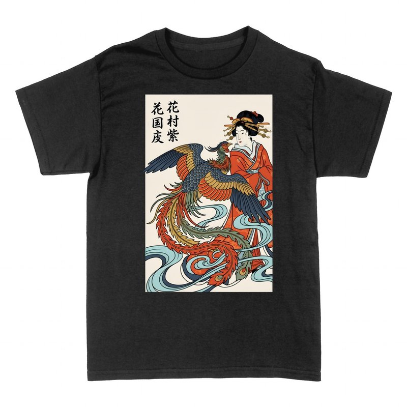Camisetas: Geisha y F&eacute;nix Ukiyo-e
