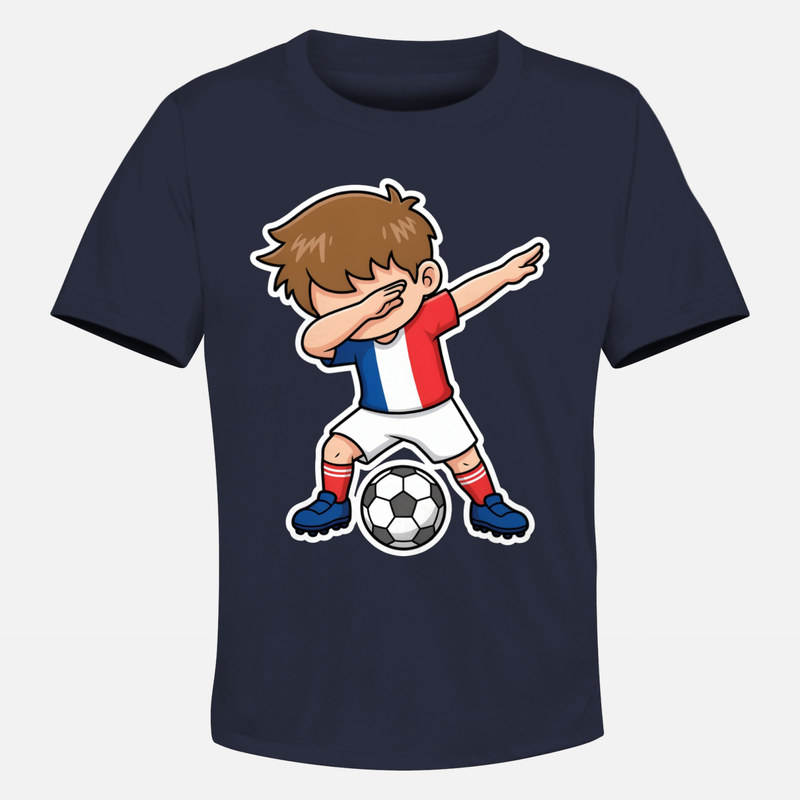 Camisetas: Ni&ntilde;o f&uacute;tbol Francia dab celebraci&oacute;n
